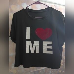 SHEIN Black and Red Crop Top